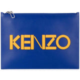 KENZO Colourblock Clutch, Periwinkle-OZNICO