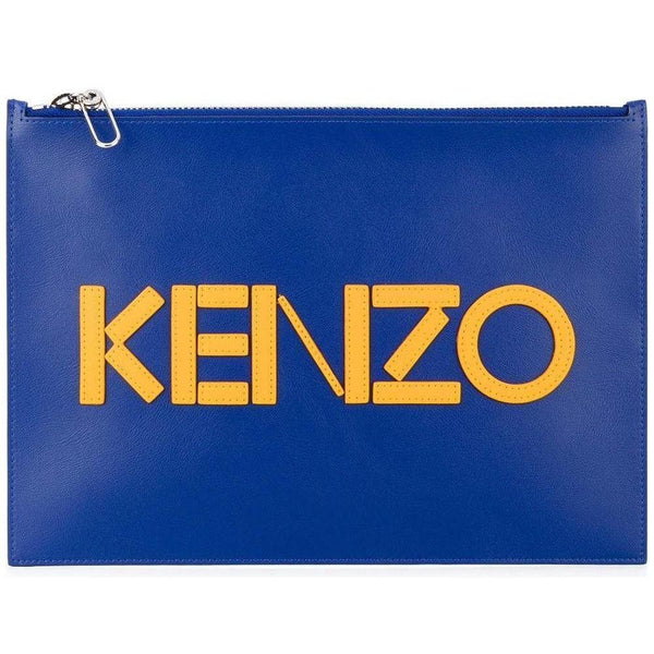 KENZO Colourblock Clutch, Periwinkle-OZNICO