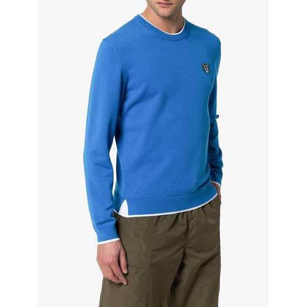 KENZO Embroidered Tiger Sweater, French Blue-OZNICO