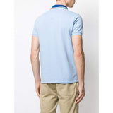 KENZO Fitted Embroidered Polo, Sky Blue-OZNICO