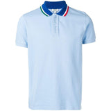 KENZO Fitted Embroidered Polo, Sky Blue-OZNICO