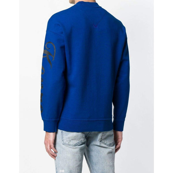 KENZO Jumping Tiger Embroidered Sweatshirt, French Blue-OZNICO