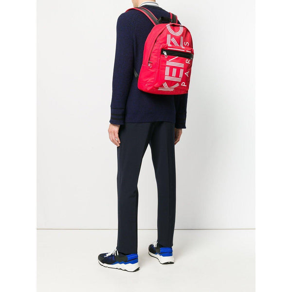 KENZO Large Sport Backpack, Medium Red-OZNICO