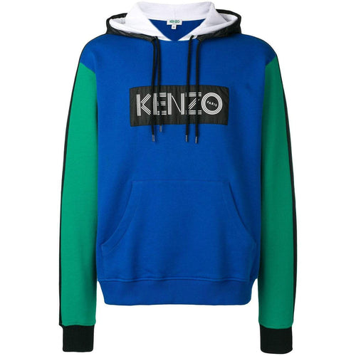 KENZO Logo Color-block Sweatshirt, French Blue-OZNICO