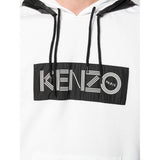 KENZO Logo Color-block Sweatshirt, White-OZNICO