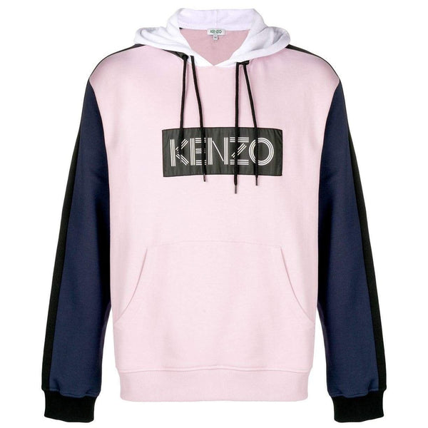 KENZO Logo Panelled Sweatshirt, Pastel Pink-OZNICO