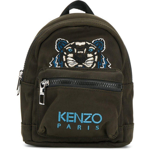 KENZO Mini Tiger Canvas Backpack, Khaki-OZNICO