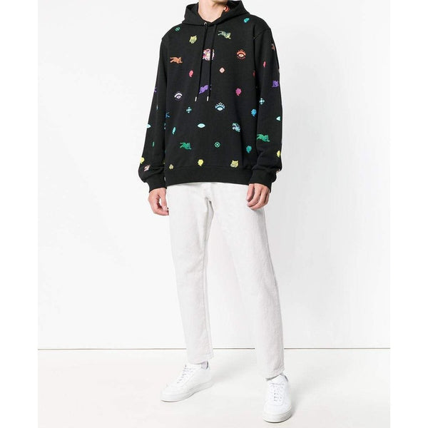 KENZO Multi Logo Icon Sweatshirt, Black-OZNICO