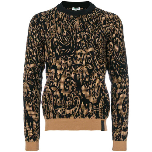 KENZO Paisley Intarsia Jumper, Beige-OZNICO