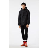 KENZO Reversible Windbreaker With Hood, Black-OZNICO