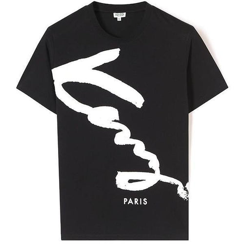 KENZO 'Signature' T-shirt, Black-OZNICO