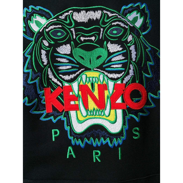 KENZO Tiger Hoodie, Black-OZNICO