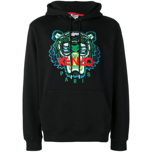 KENZO Tiger Hoodie, Black-OZNICO