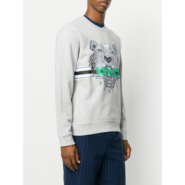KENZO Tiger Sweatshirt, Pale Grey-OZNICO