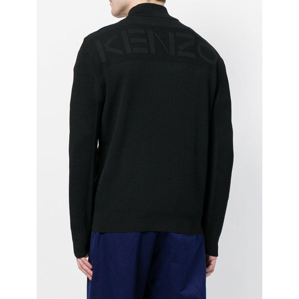 KENZO Zipped Cardigan, Black-OZNICO