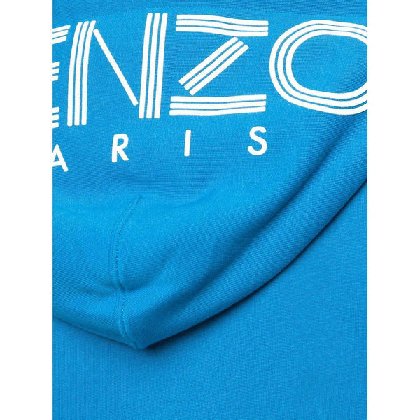 KENZO Zipped Hoodie, Duck Blue-OZNICO