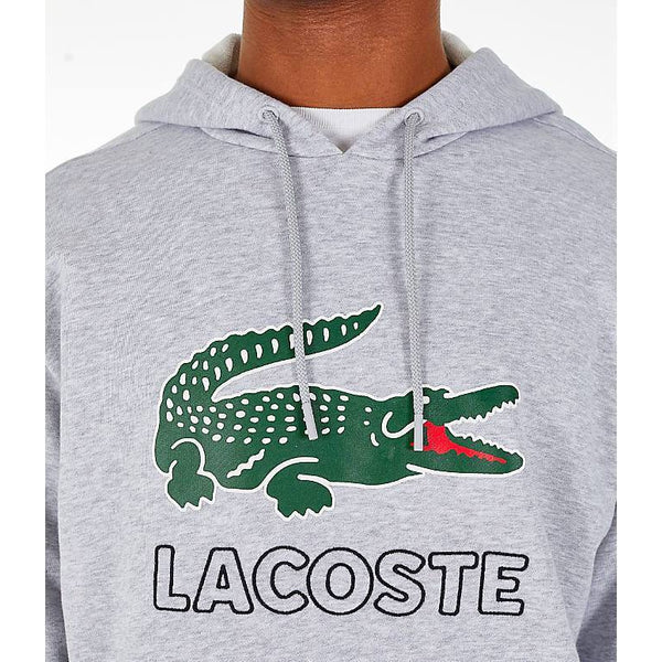 LACOSTE Big Croc Graphic Hoodie, Silver Chine-OZNICO