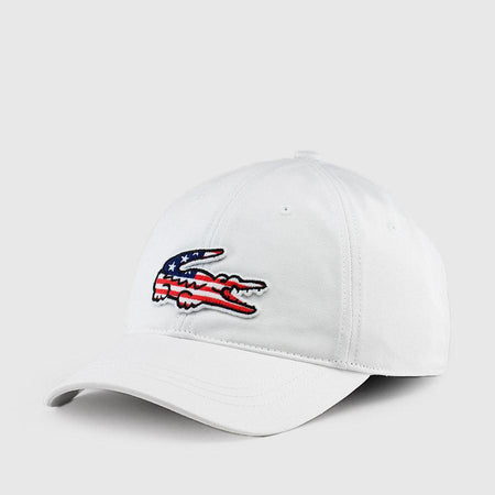 LACOSTE Big Croc USA Appliqué Baseball Cap, Navy