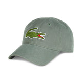 LACOSTE Large Croc Gabardine Cap, Grassy Green-OZNICO