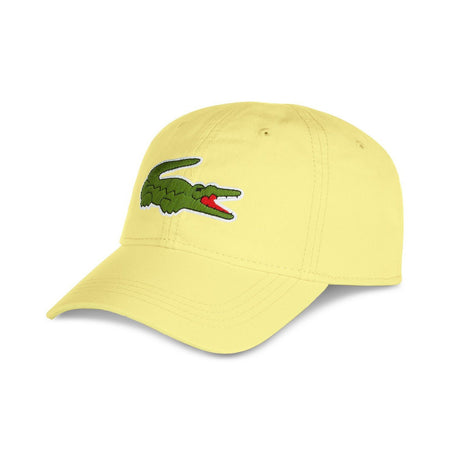 LACOSTE Large Croc Gabardine Cap, Grassy Green
