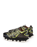 LANVIN Lightning Runner Sneaker, Dark Khaki/ Yellow-OZNICO