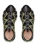 LANVIN Lightning Runner Sneaker, Dark Khaki/ Yellow-OZNICO