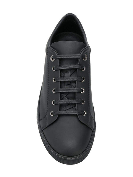 LANVIN Low-Top Logo Sneakers, Black-OZNICO