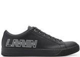 LANVIN Low-Top Logo Sneakers, Black-OZNICO