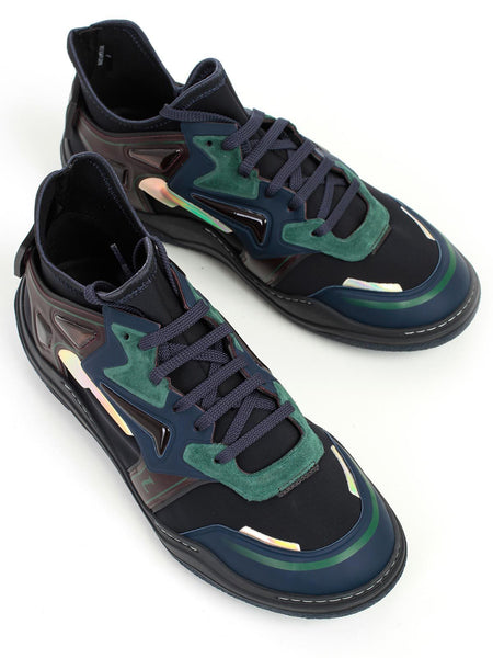 LANVIN Neoprene Diving Sneaker, Black/ Navy Blue-OZNICO
