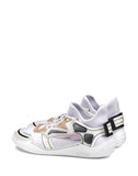 LANVIN Neoprene Diving Sneaker, White/ Light Grey-OZNICO