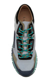 LANVIN Reflective Running Sneaker, Grey/ Navy Blue-OZNICO