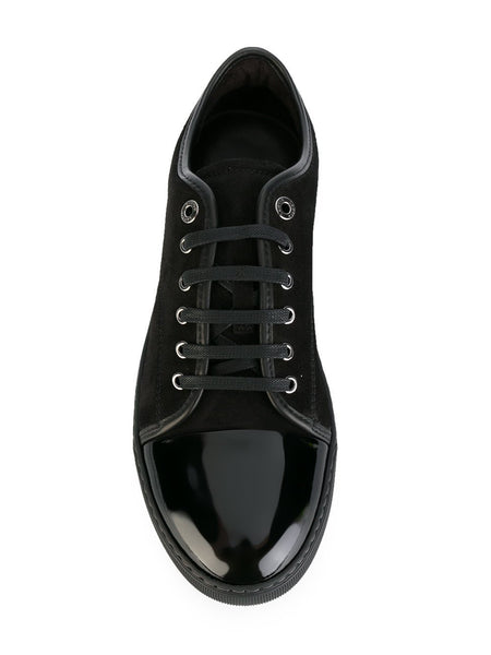 Patent Cap-Toe Sneaker, Black – OZNICO