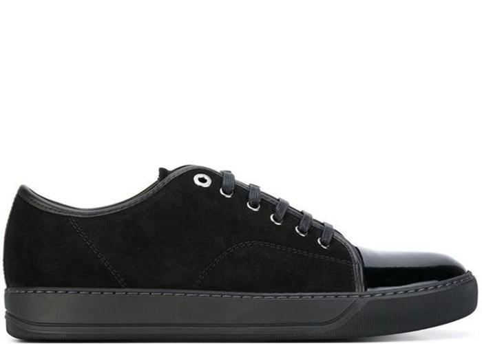 Patent Cap-Toe Sneaker, Black – OZNICO