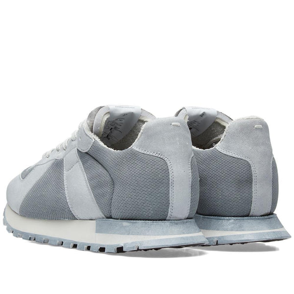 MAISON MARGIELA 22 Painted Retro Runner Sneaker, Grey/ White-OZNICO