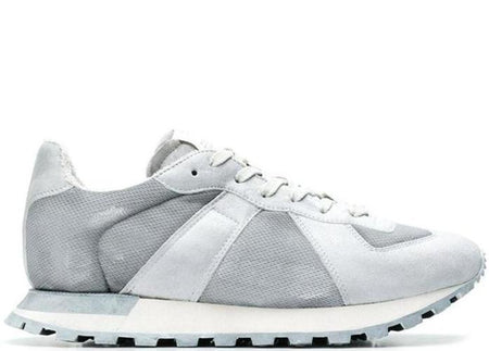 LANVIN CURB SNEAKERS, WHITE ANTHRACITE