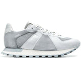 MAISON MARGIELA 22 Painted Retro Runner Sneaker, Grey/ White-OZNICO