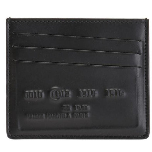 MAISON MARGIELA Logo Credit Card Holder, Black-OZNICO