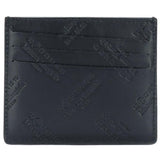MAISON MARGIELA Logo Embossed Cardholder Wallet, Black-OZNICO