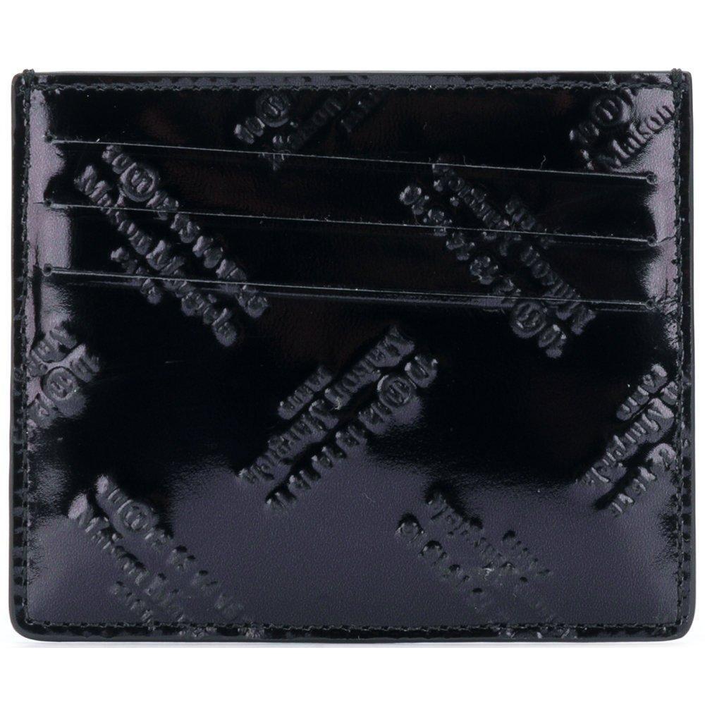 MAISON MARGIELA Logo Embossed Cardholder Wallet, Black