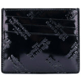 MAISON MARGIELA Logo Embossed Cardholder Wallet, Black-OZNICO