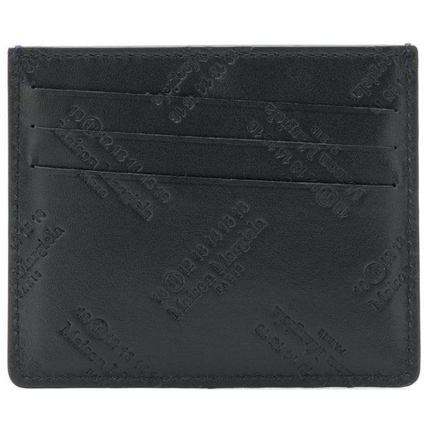 MAISON MARGIELA Logo Embossed cardholder Wallet, Blue-OZNICO