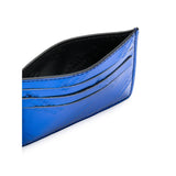 MAISON MARGIELA Logo Embossed cardholder Wallet, Blue-OZNICO