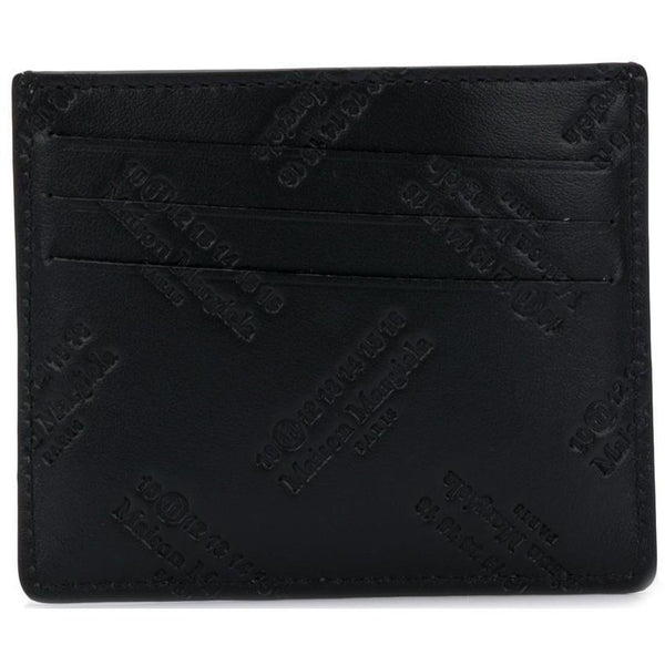 MAISON MARGIELA Logo Embossed Cardholder Wallet, Silver-OZNICO