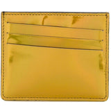 MAISON MARGIELA Mirrored Bicolor Credit Card Holder, Metallic Gold-OZNICO