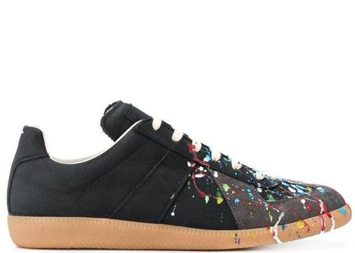 MAISON MARGIELA Replica Low, Black Paint Splatter-OZNICO