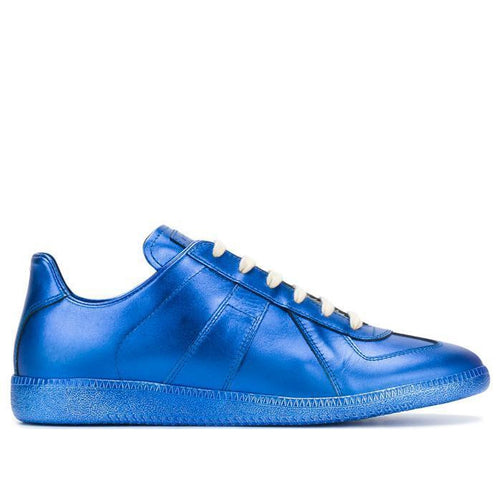 MAISON MARGIELA Replica Low Trainer, Metallic Blue-OZNICO