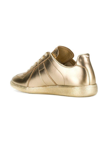 MAISON MARGIELA Replica Low Trainer, Metallic Gold-OZNICO