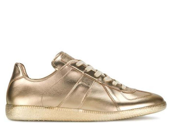 MAISON MARGIELA Replica Low Trainer, Metallic Gold-OZNICO