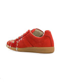 MAISON MARGIELA Replica Low Trainer, Red Paint Splatter-OZNICO