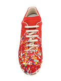 MAISON MARGIELA Replica Low Trainer, Red Paint Splatter-OZNICO